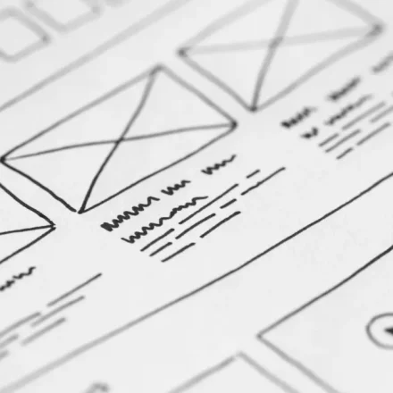 wireframe webpage layout sketch