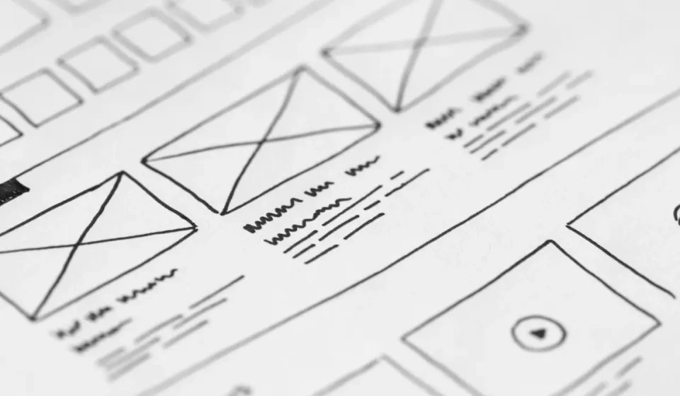 wireframe webpage layout sketch